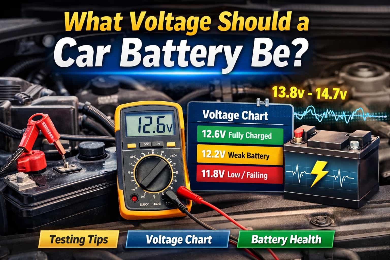 What voltage should a car battery be