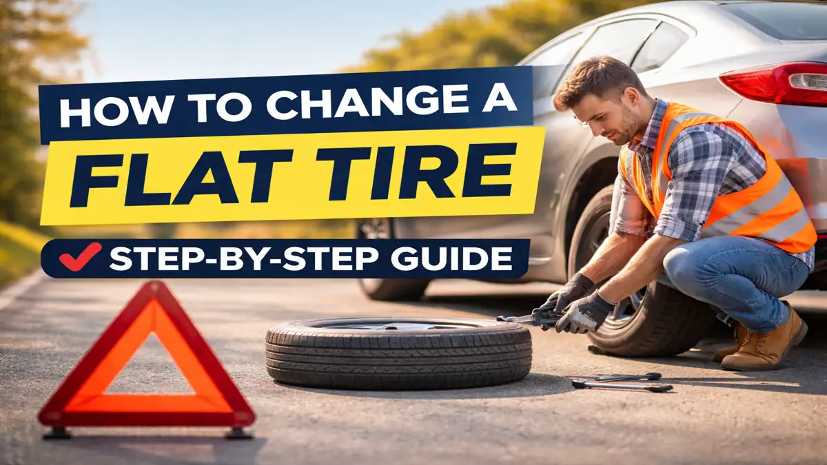how to change a flat tire step by step