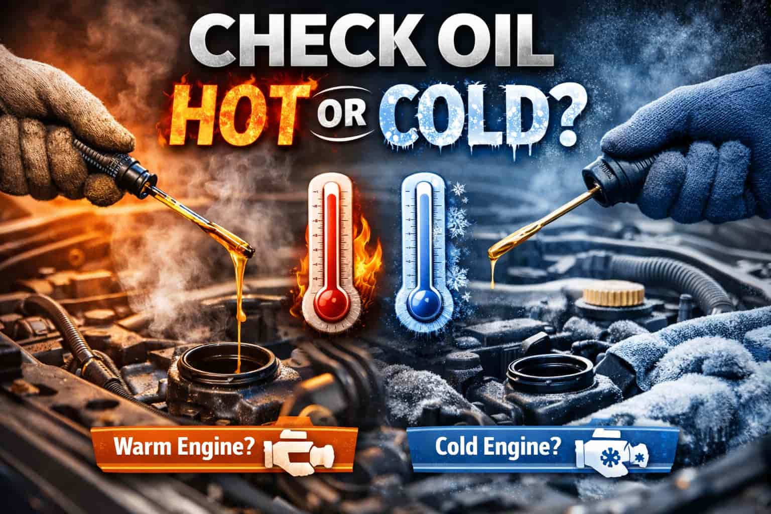Check oil hot or cold
